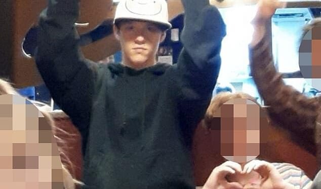 Lance Twiggs, who is trans, was shunned by his Mormon parents as a teen, the Daily Mail can reveal. He is pictured posing with high school pals in unearthed photos