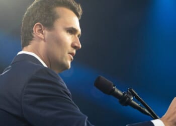 Charlie Kirk speaks during Turning Point USA's AmericaFest in Phoenix, Arizona, on Dec. 22, 2024.