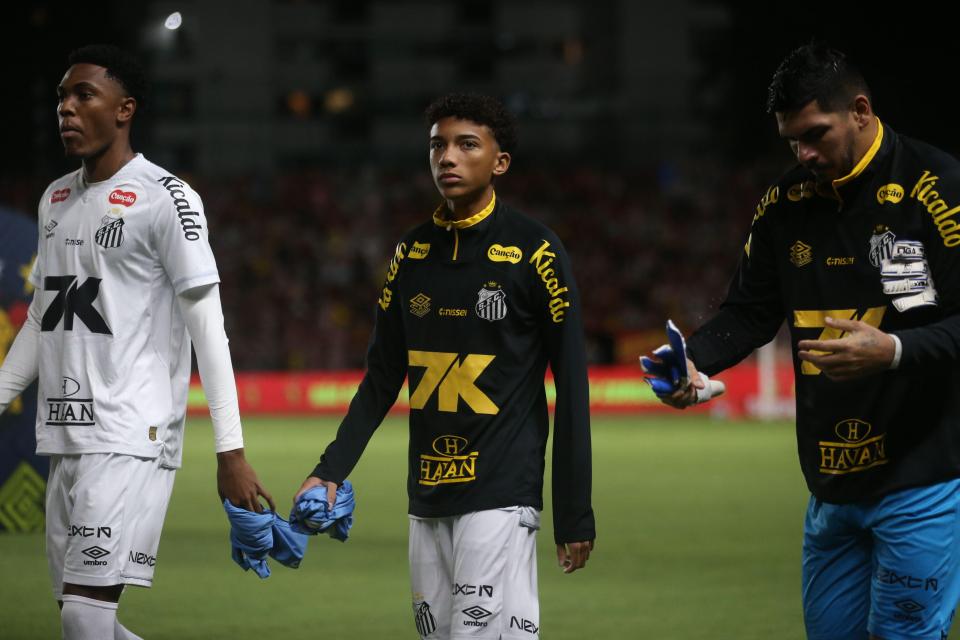 Robinho Junior, Santos player, during a match.