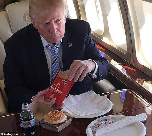 Donald Trump's fast-food diet is notorious, with the President preferring McDonald's meals