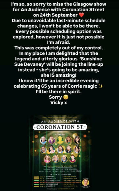 Poster for An Audience with Coronation Street, featuring cast photos and tour dates.