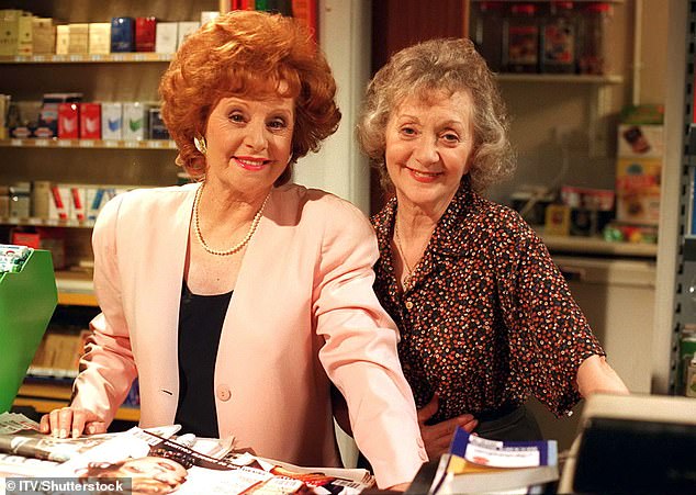 Fans of the ITV soap will remember the pair starred as dynamic duo Rita Tanner (Barbara) and Mavis Wilton (Thelma) for over two decades together (pictured in 1994)