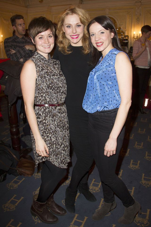 Amy Cudden, Kelly Price, and Rhona Croker at a party.