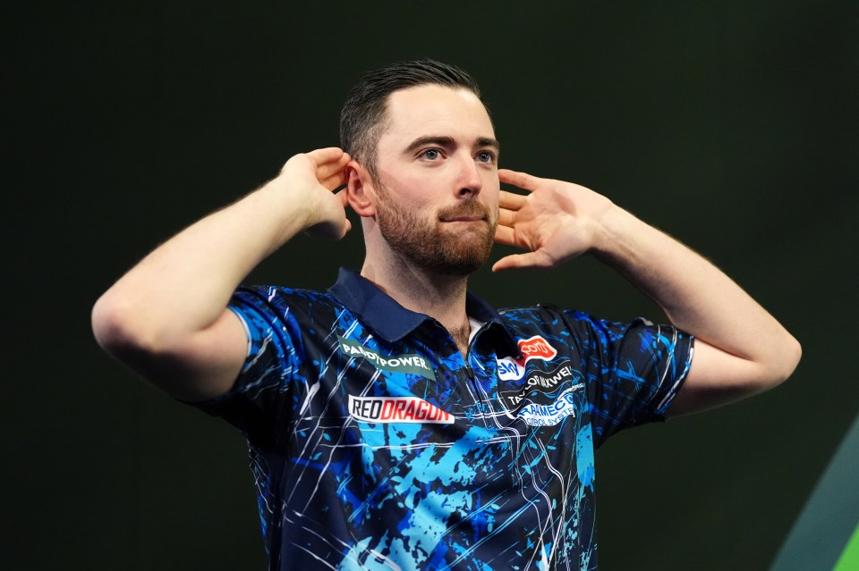 Luke Humphries at the Paddy Power World Darts Championship.