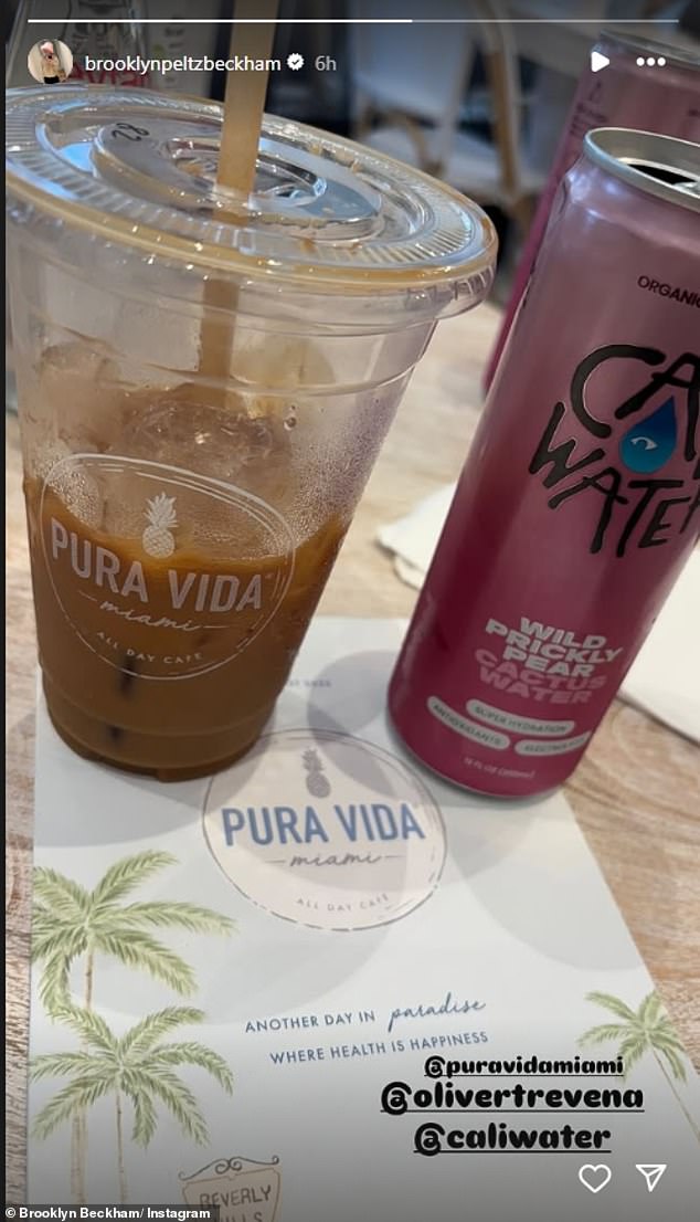 Brooklyn posted updates from his new life in Beverly Hills with wife Nicola Peltz, as he stopped by wellness spot Pura Vida, sharing their slogan 'another day in paradise'