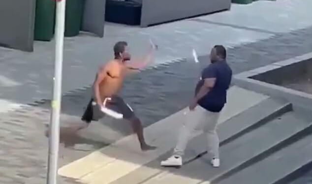 Ernesto Elliott, right, killed Nathaniel Eyewu-Ago, on the left, in a knife fight after dodging deportation to Jamaica