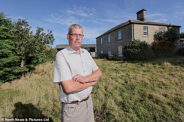 Pictured: Michael Beal who lost his farm where his family have worked for generations as part of a plan to dual the A1