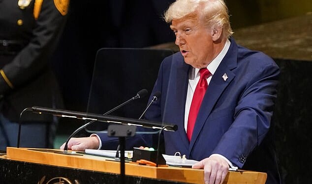 US President Donald Trump addresses the United Nations General Assembly in New York today