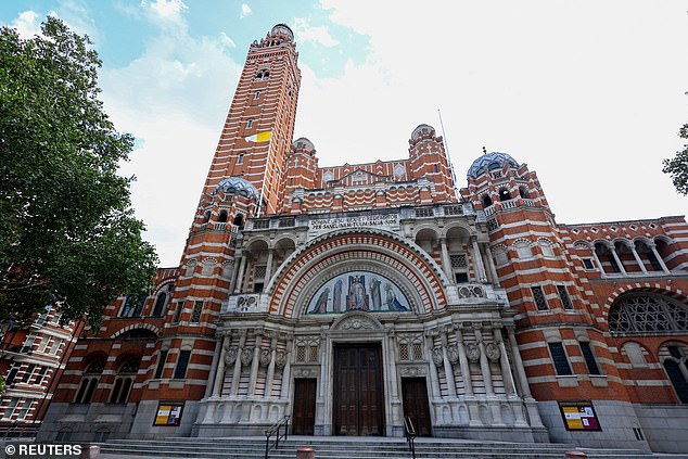 Westminster Cathedral ahead of the Requiem Mass and funeral of Britain's Katharine, Duchess of Kent, in London, Britain, September 16, 2025. REUTERS/Toby Melville