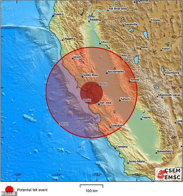 The epicenter appeared to be near the UC Berkeley campus