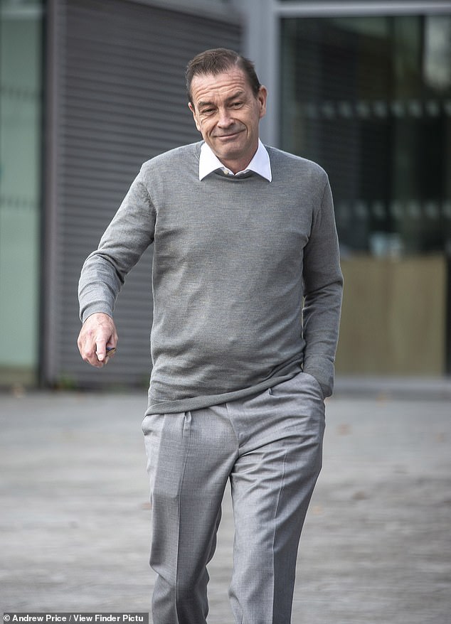 Michael Hodgson, 55, of Gwaenysgor, near Prestatyn, North Wales, was accused of criminal damage listed at a value of £178 in the village of around 230 residents in August last year (Pictured outside court on Thursday)