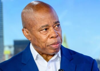 New York City Mayor Eric Adams visits "Mornings With Maria" at the Fox Business Network Studios in New York City on July 8.