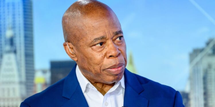 New York City Mayor Eric Adams visits "Mornings With Maria" at the Fox Business Network Studios in New York City on July 8.