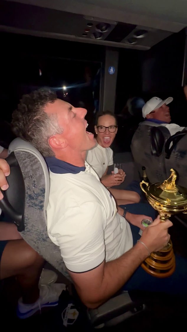 Rory McIlroy 's wife, Erica Stoll, has had the last laugh after enduring three days of vile abuse from rowdy spectators at the Ryder Cup, including having beer thrown at her