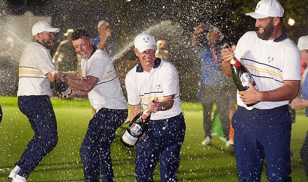 The European celebrations are underway in New York after their Ryder Cup victory on Sunday