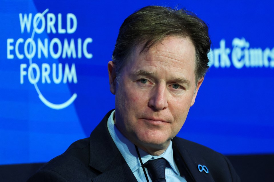 Nick Clegg, Meta's President of Global Affairs, at the World Economic Forum.