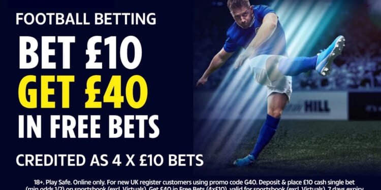 Everton vs West Ham: Get £40 in football free bets tonight with William Hill