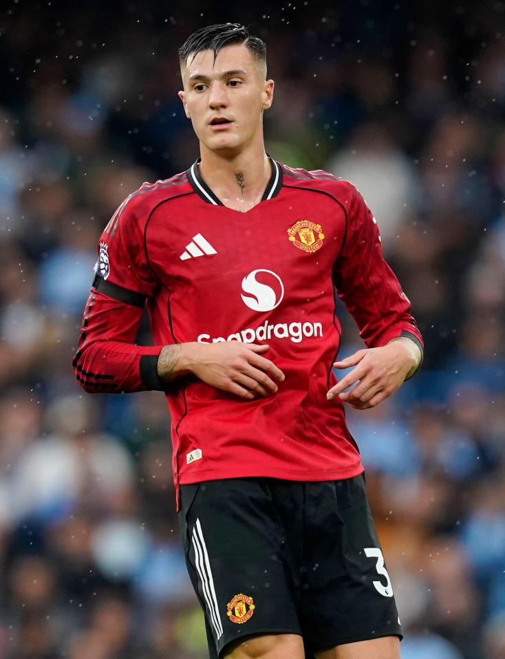 Benjamin Sesko of Manchester United during the Manchester City vs Manchester United Premier League match.