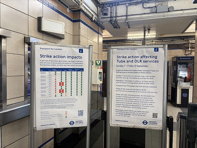 Signs at High Street Kensington today show that the London Underground will be shut down from 6pm this evening until Friday morning