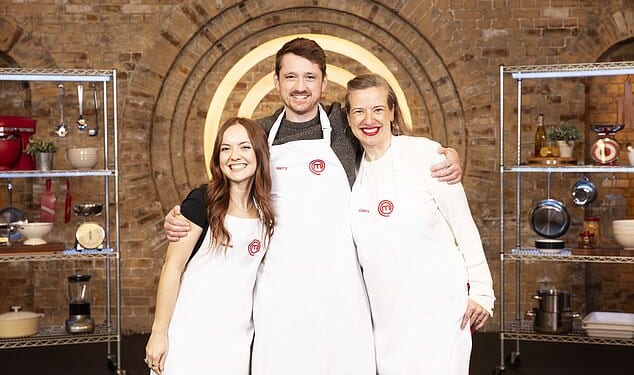 Fishmonger Harry Maguire was crowned winner of MasterChef during Friday night's finale (pictured with finalists, post-production worker Sophie Sugru and copywriter Claire Syrenne)