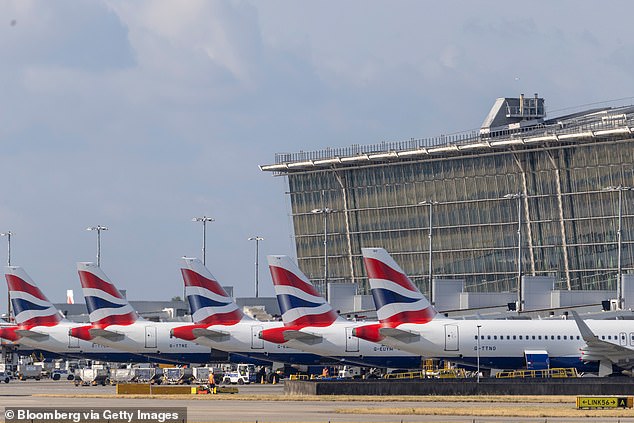 Flights have been delayed and cancelled at several European airports after a cyber hackers targeted a service provider check-in and boarding systems. Pictured: Heathrow Airport