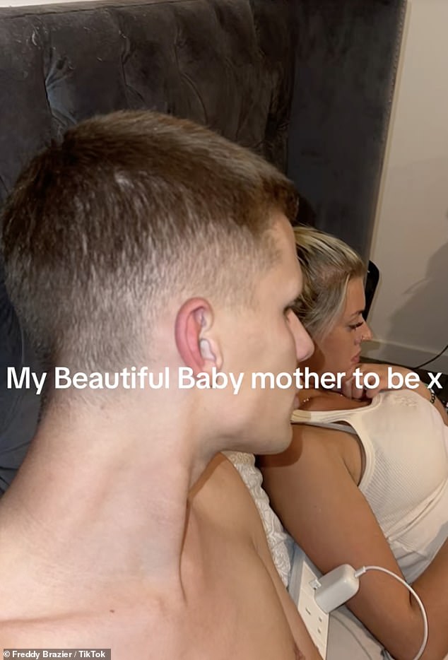 Freddie Brazier shared the first photo with his 'baby mother-to-be' on as he prepares to welcome his first child