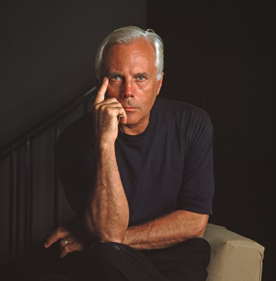 Portrait of Giorgio Armani.