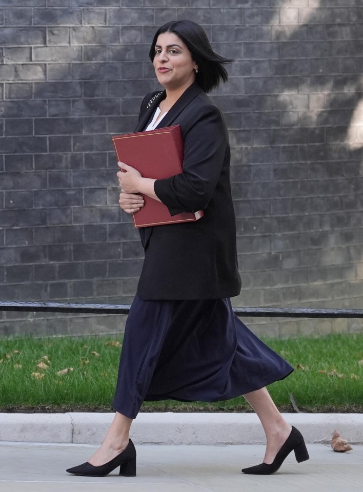 Home Secretary Shabana Mahmood arriving in Downing Street for a meeting.