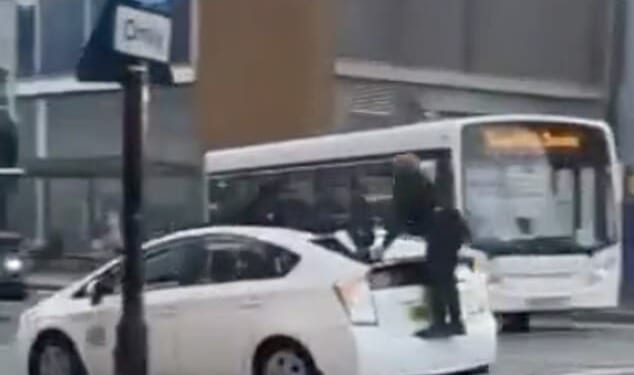 A gang of feral youths are terrorising taxi drivers in Chatham, Kent by jumping onto their moving cars, with cabbies considering a boycott of the town centre