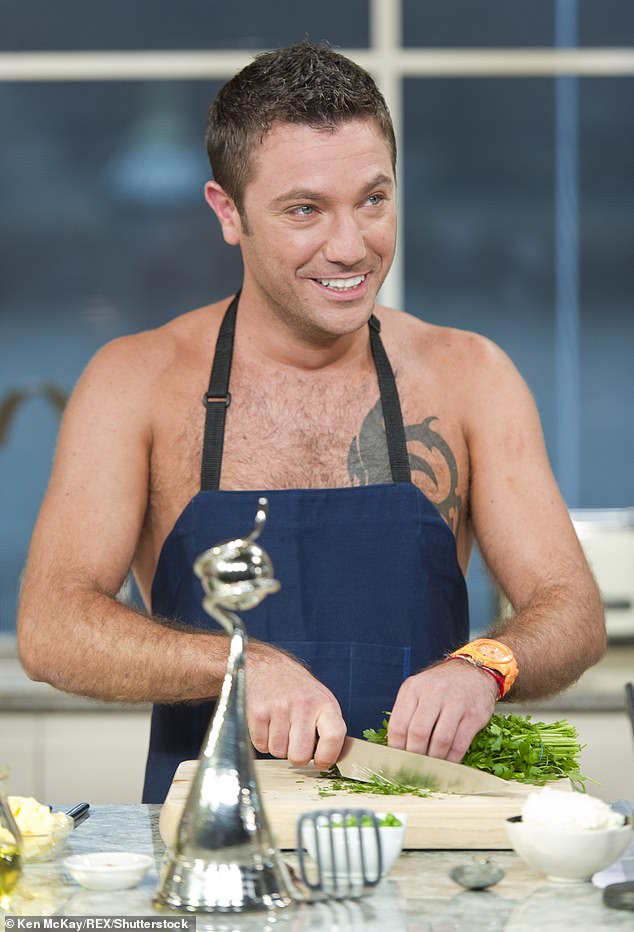 Gino D'Acampo cooking on This Morning while wearing only an apron in 2011