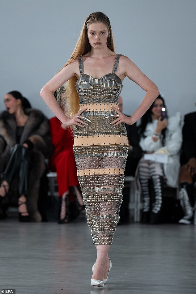 Vivian walked the runway for Chris Habana's runway show 'POP,' sponsored by Pornhub, on Monday