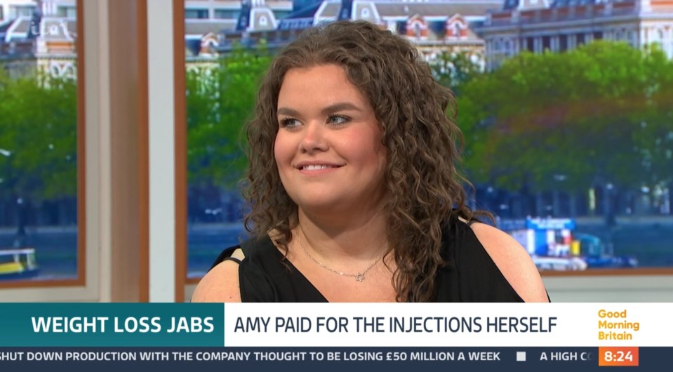 Amy Tapper on Good Morning Britain discussing weight loss jabs.