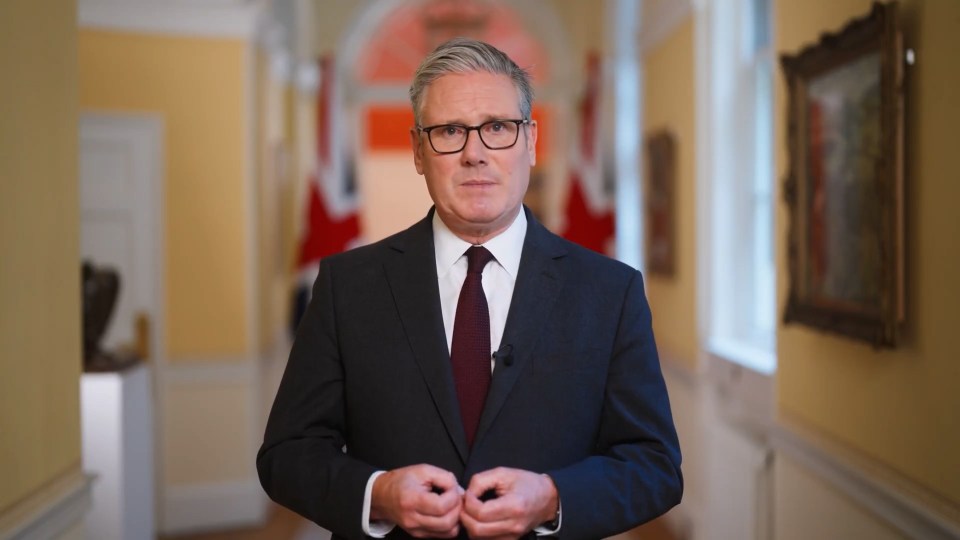Prime Minister Sir Keir Starmer issuing a statement to confirm the UK will recognize a Palestinian state.