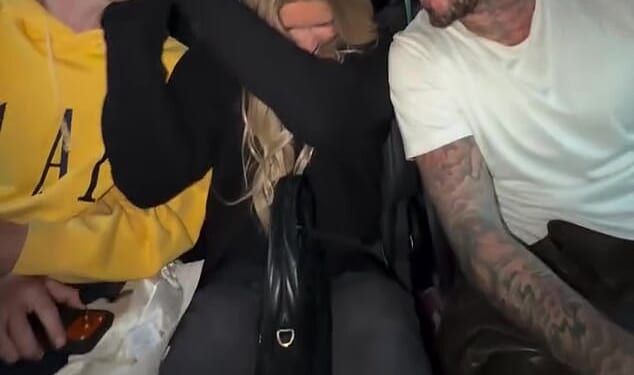 Harper Beckham, 14, was left cringing over her dad David and brother Cruz's singing after an Oasis gig on Saturday night