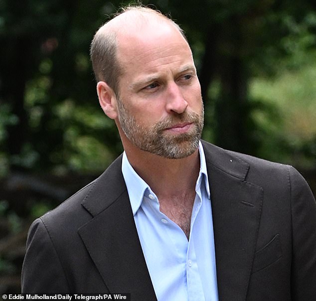 Prince William pictured arriving for a visit to the Natural History Museum's newly transformed gardens on September 4