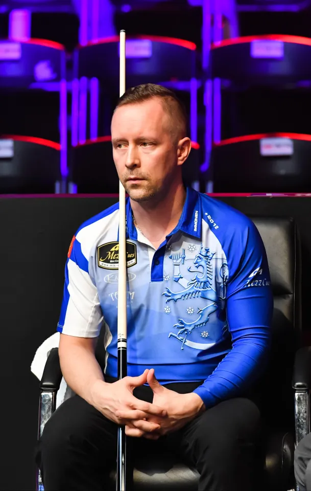 Mika Immonen and Petri Makkonen watching the game at the World Cup of Pool 2018.