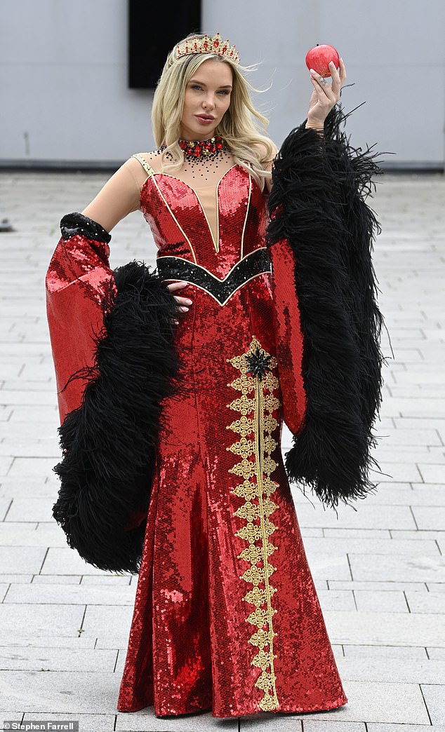 Helen Flanagan, 35, transformed into the Evil Queen ahead of her pantomime debut in Snow White And The Seven Dwarfs in Liverpool this Christmas