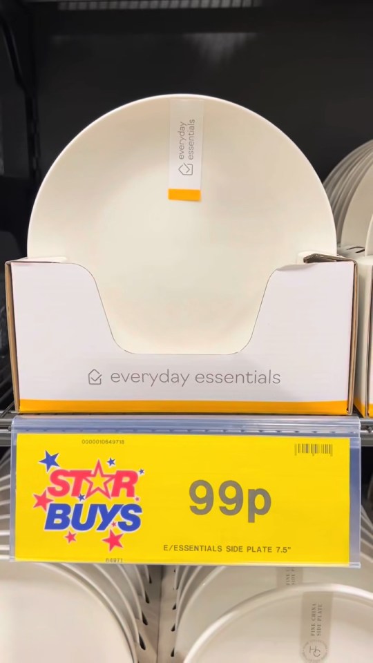 99p everyday essentials 7.5" side plates.