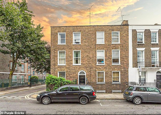 The trendy north London borough of Camden saw the biggest annual increase in the UK. Pictured: A one-bed flat priced at £460,000