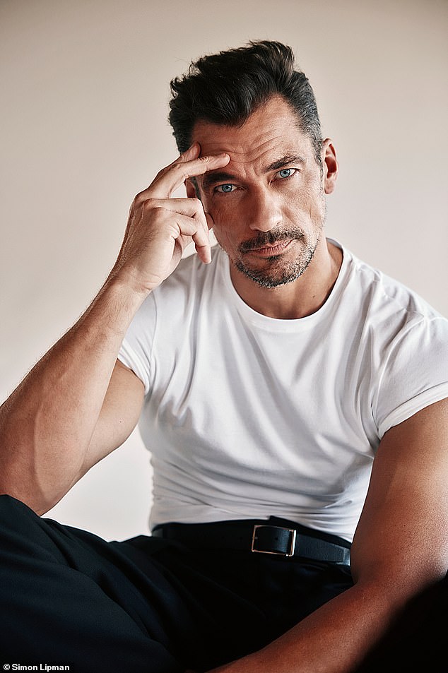 T-shirt, David Gandy Wellwear. Trousers, Zara x Studio Nicholson. Belt, Anderson’s