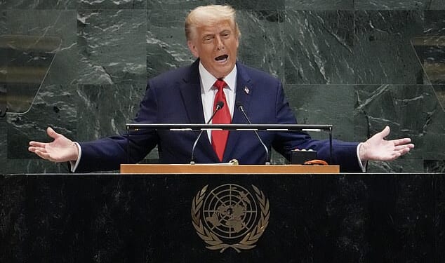 Donald Trump used a speech at the UN to suggest London wants 'to go to Sharia law' under its 'terrible' mayor, Sir Sadiq Khan