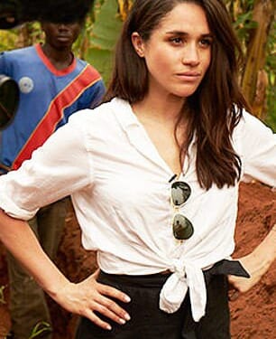Meghan in Rwanda for a clean water campaign in 2016
