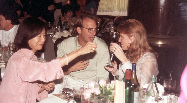 Pictured: Actress Marlee Matlin with Kevin Costner and Sarah Ferguson in September 1996