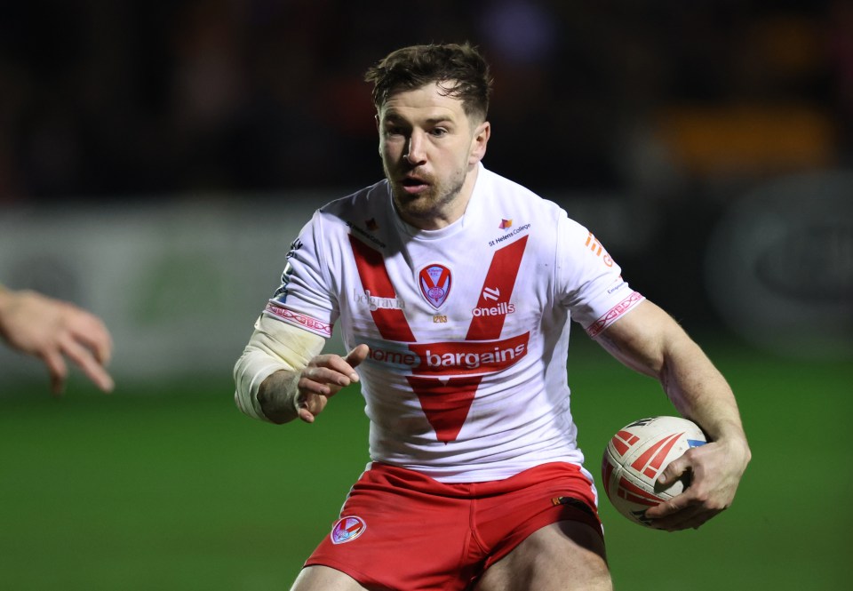 Mark Percival of St Helens rugby team during a match.