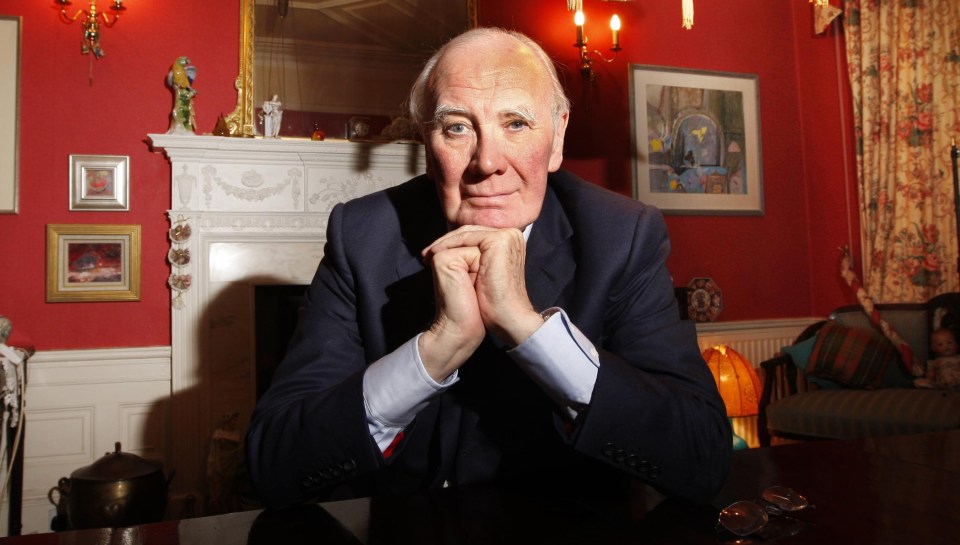 Former Liberal Democrats leader Sir Menzies Campbell sitting at a table in his home.