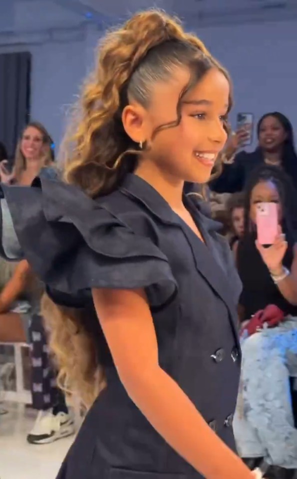 Dream Kardashian on the runway during New York Fashion Week 2025.