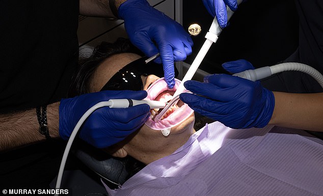 Jane was given a state-of-the-art tooth clean to protect against periodontal gum disease