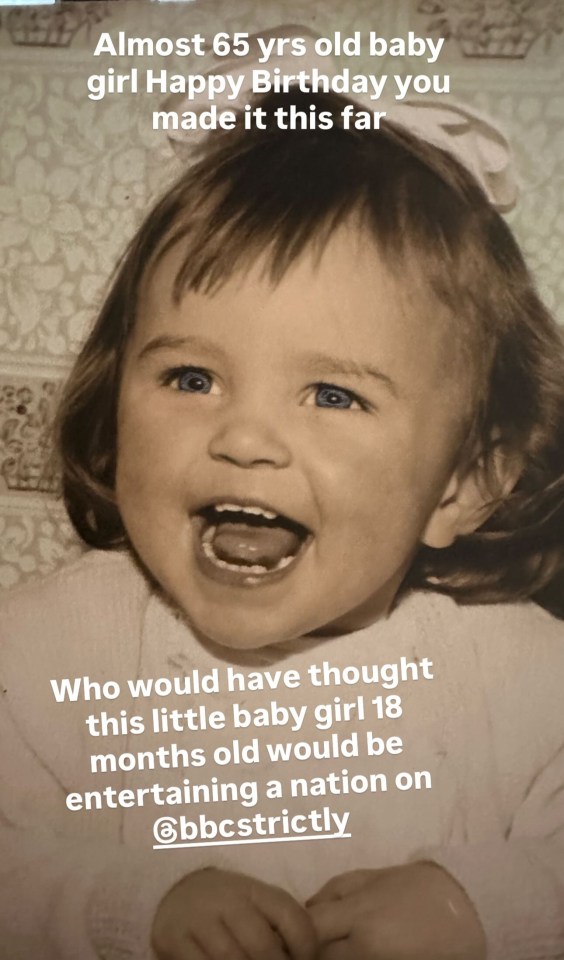 Photo of Shirley Ballas as a baby.