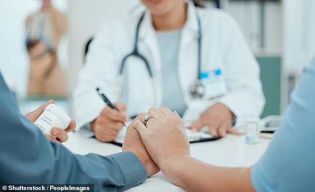 For some couples struggling to conceive, in virto fertilization (IVF) can be an option. This treatment sees the eggs fertilized by sperm in a lab, and the resulting embryo then placed in the woman's uterus (stock image)