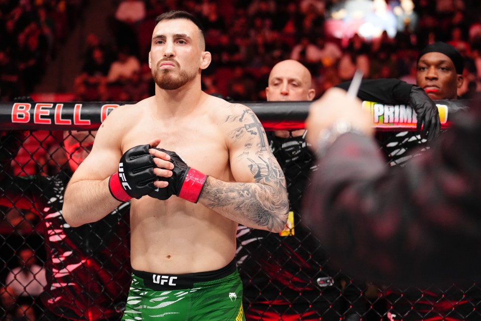 Modestas Bukauskas preparing for a UFC fight.